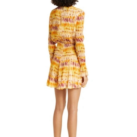NWT Jason Wu Printed Smocked Silk
Chiffon Mini Dress. - Picture 3 of 3
